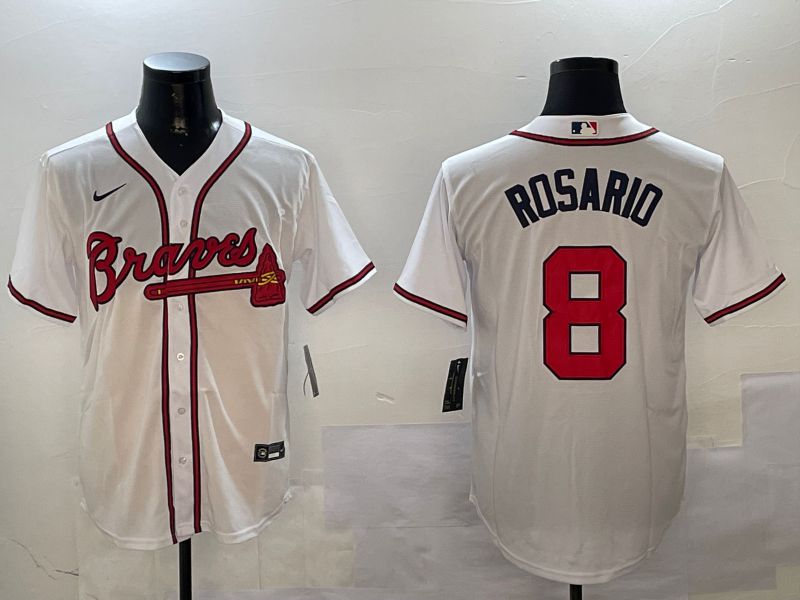 Men Atlanta Braves #8 Rosario White Game 2024 Nike MLB Jersey style 4->cleveland browns->NFL Jersey